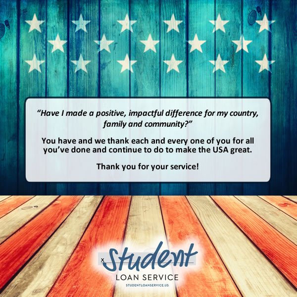 studentloanserv's tweet photo. Thank you Veterans! https://t.co/0Q4vxjg1m8