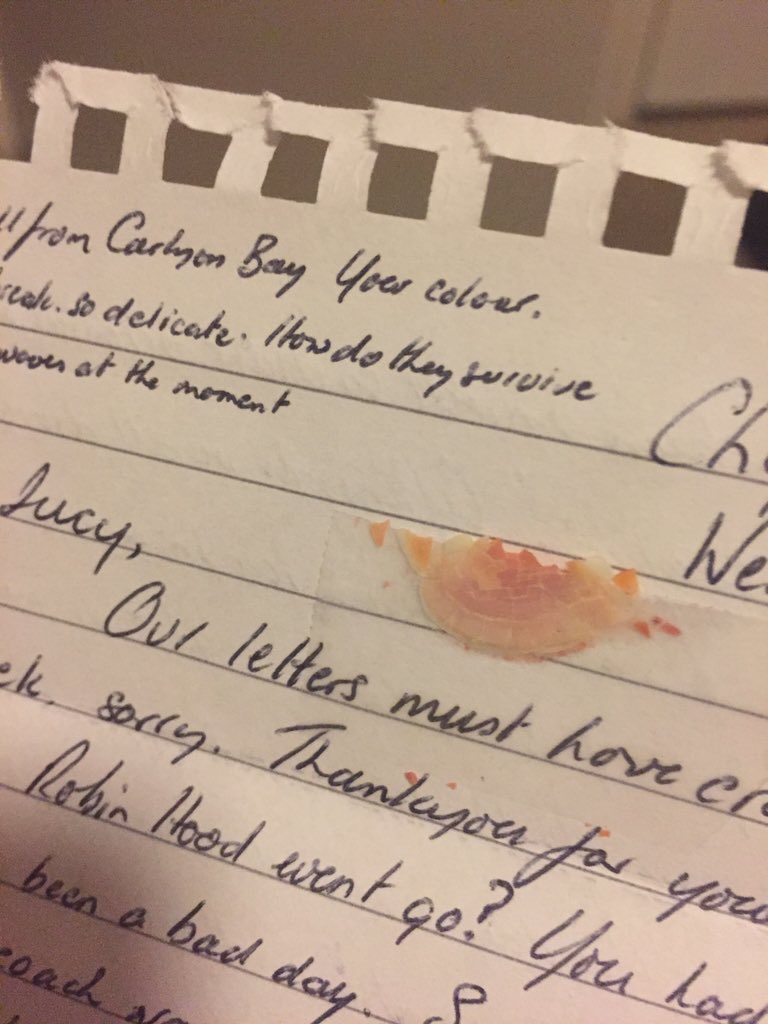 My grandad sending a shell from the Cornish beaches ❤️ little bit squished 😂