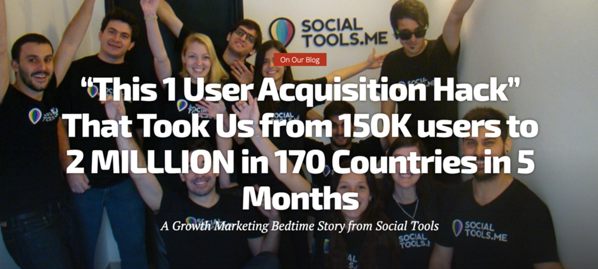 growthhackweek's tweet photo. How We Acquired 1.85M New Users in 5 Months -- Without Paid Acquisition by @500Startups 🙌https://t.co/iB916YQhnG 👏 https://t.co/eTKiLzLIf4