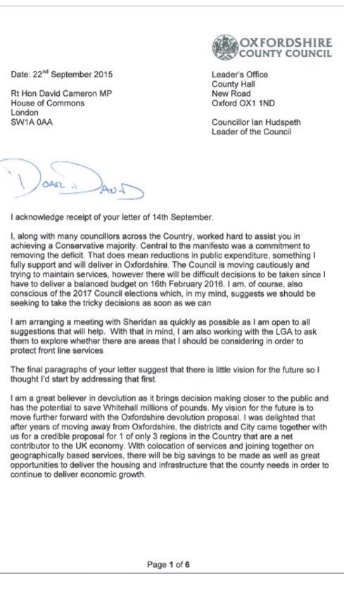 JamesMelville's tweet photo. David Cameron complains to his local Tory council about funding cuts.
Beyond parody. He is arguing against himself. https://t.co/zkQSCgHCWY