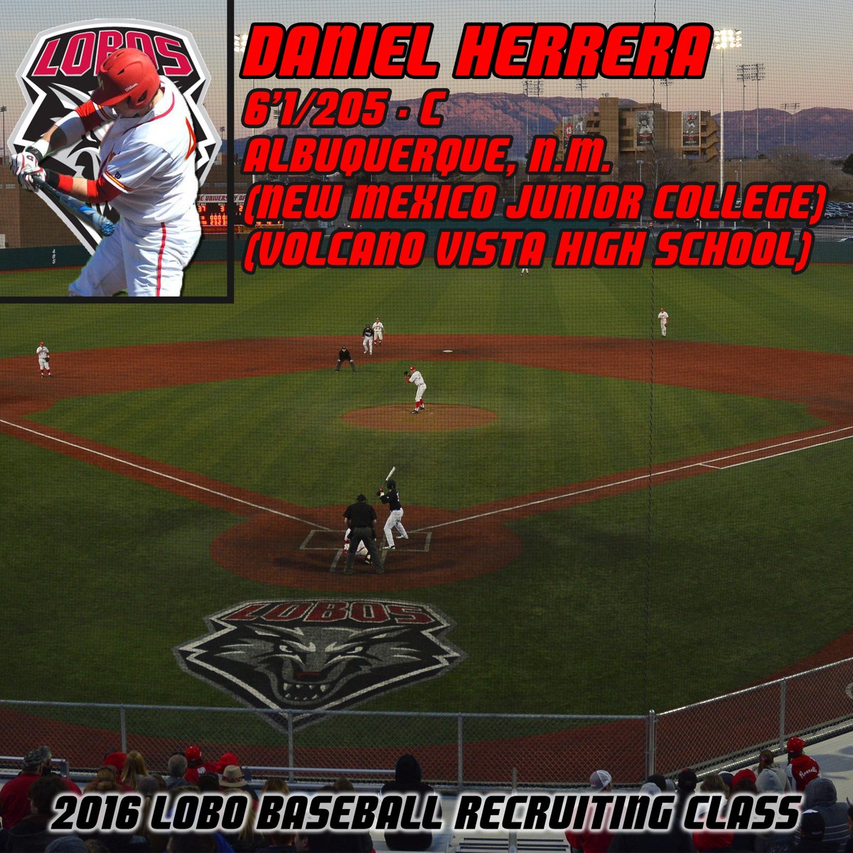 Fans, please welcome Daniel Herrera (@catcher_herrera) to the Lobo family as part of our 2016 recruiting class!