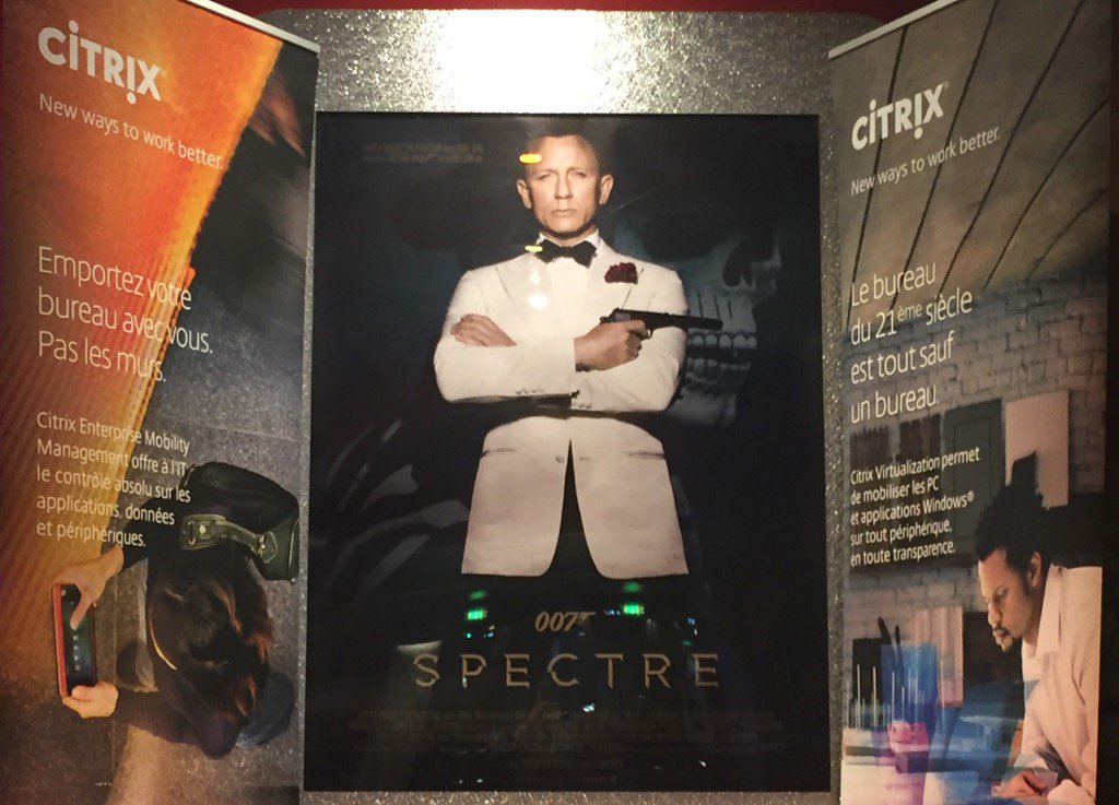 CitrixFrance's tweet photo. Et maintenant, pop corn time! Place au film #CitrixSpectre https://t.co/q78QLY6dI8