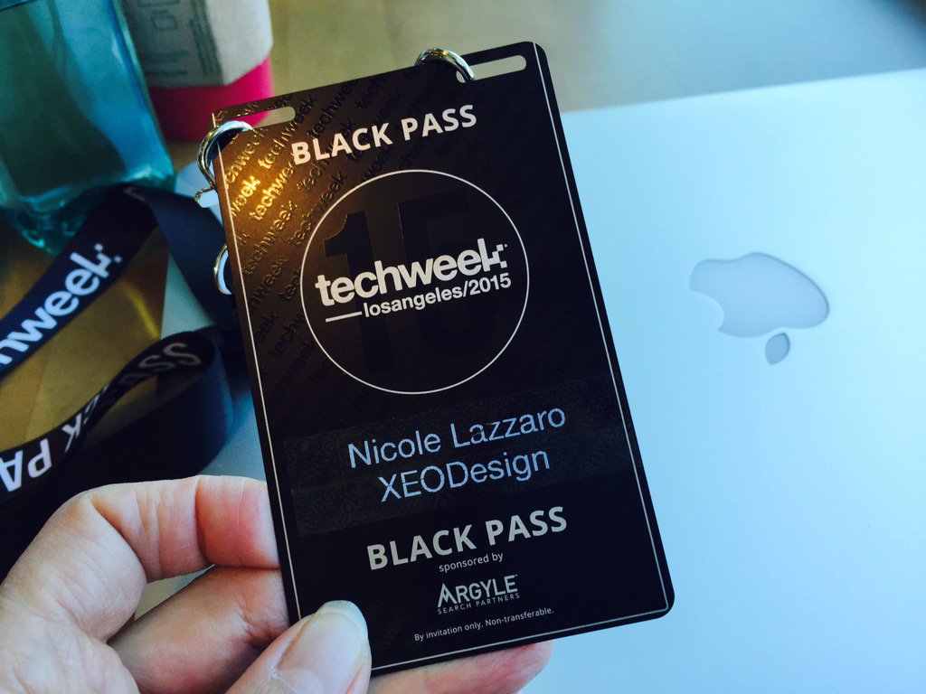 NicoleLazzaro's tweet image. Cool. Combination conference badge and throwing star. Let's do this! #TechweekLA