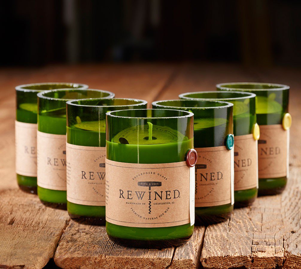 Have you heard of Rewined Candles?
They are made of repurposed wine bottles right down in Charleston, SC! 
#rewined
