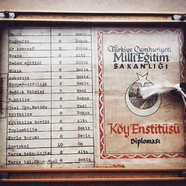 HergunYeniBilg's tweet photo. Bir zamanlar Köy Enstitülerinde Okutulan Dersler: https://t.co/SX53DLw5gX