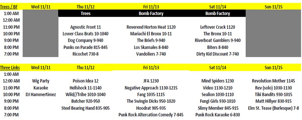 elmstfest's tweet photo. Peep the line up schedule & come rock out with us! #elmstfest begins today!! https://t.co/8tgoR4qfNE