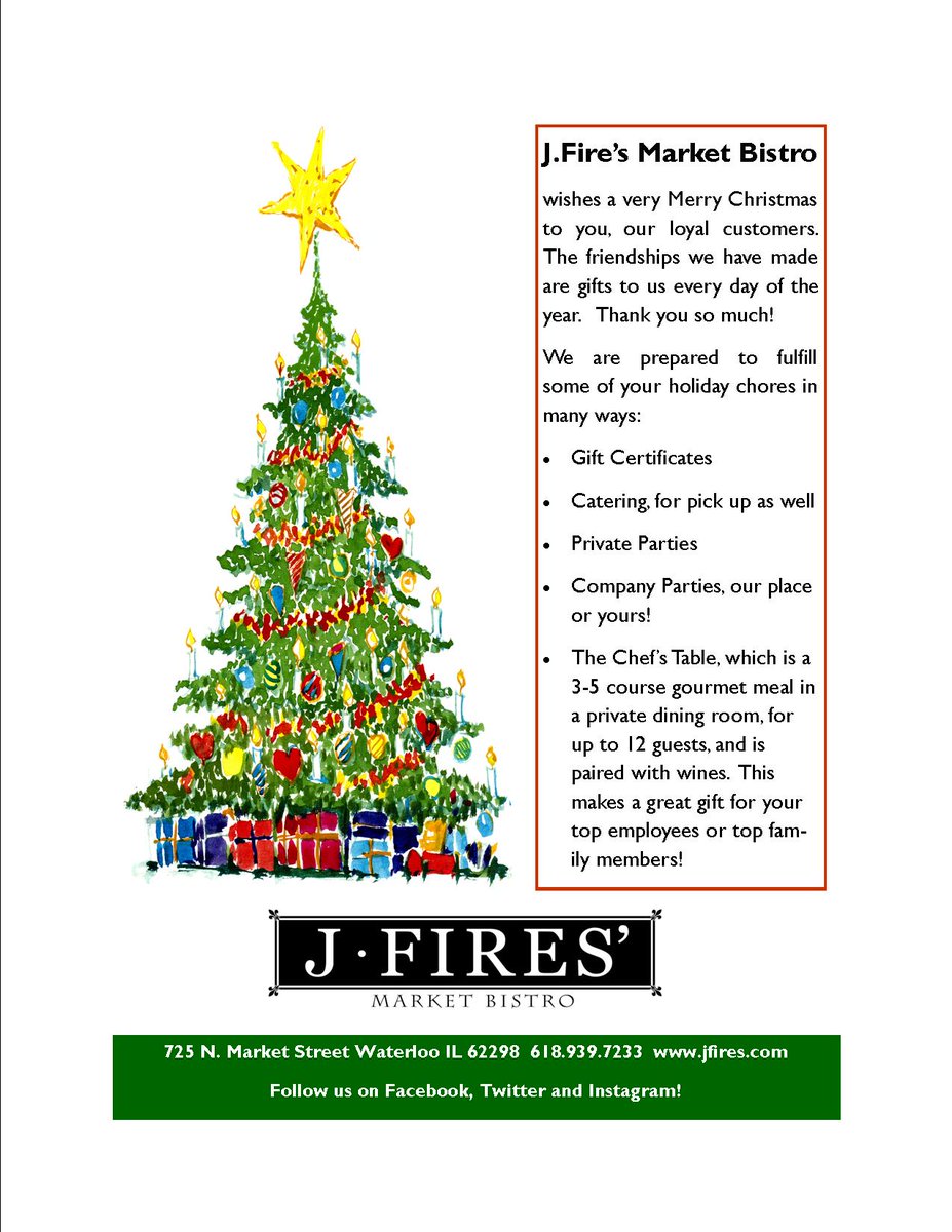 JFiresMarket's tweet photo. We still say Merry Christmas!! 🌲 @JFiresMarket Bistro! https://t.co/2ctN8seHVu
