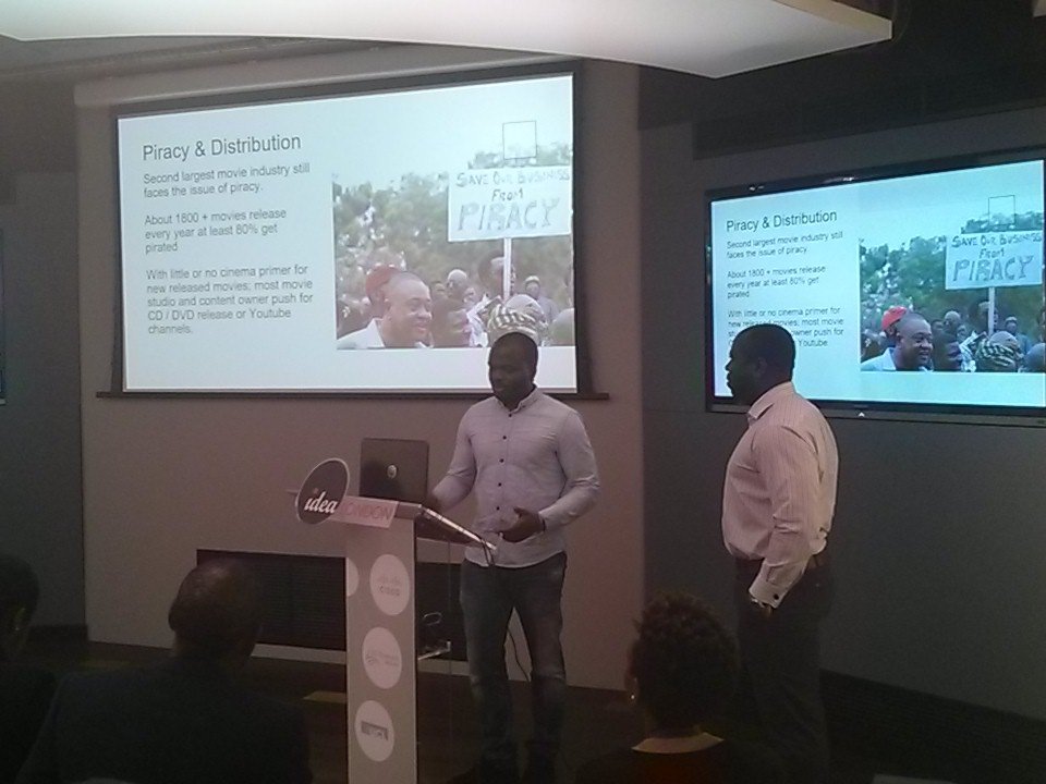 africatbn's tweet photo. Next up the Okiki App team helping the $3bn Nollywood film industry tackle 80% piracy losses #AfricaTechPitchLdn https://t.co/PzAkUVw7d0