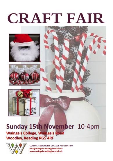 buttonit's tweet image. One will be kicking off the Festive season with Waingels College Craft Fair this Sun! WHOOP :) #woodley #xmasmarket