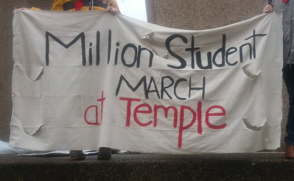 CMYKtechnicolor's tweet photo. #MillionStudentMarch #MSMphilly #MSMtemple https://t.co/zMT3o1kREe