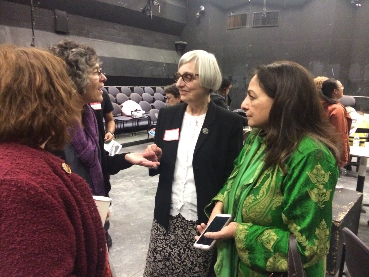 FFEUnyc's tweet image. Queens College Nov. 11: Peggy Krutz, Sister Carol DeAngelo and Daisy Khan #Tw15nning #WeRefuseToBeEnemies