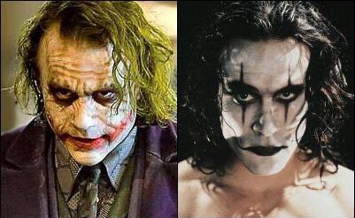 ворон и джокер. джокер и ворон брендон ли. эрик дрейвен и джокер. ворон фильм хит леджер. ворон и джокер.