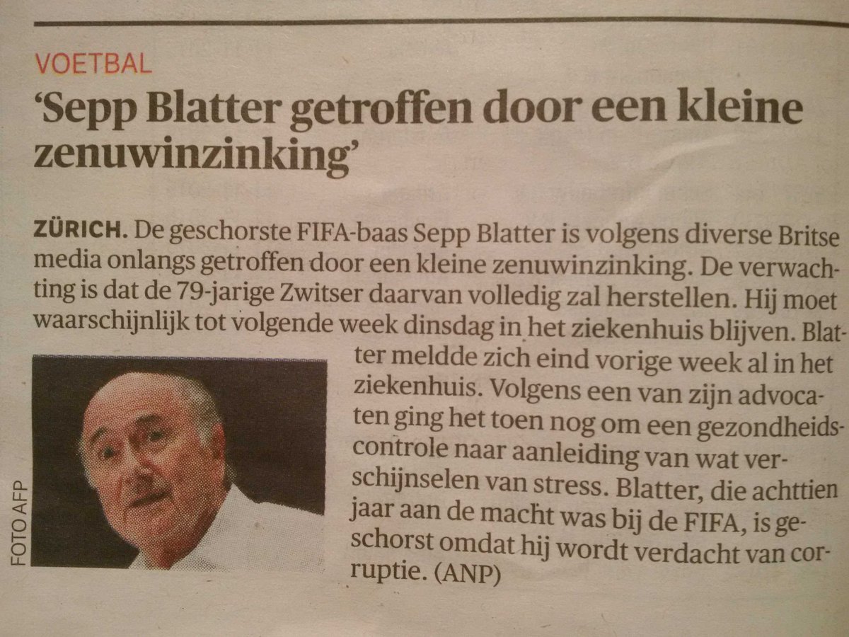 strafarresten's tweet image. #Blatter heeft vast zijn #vordering #ontneming  wederrechtelijk verkregen vermogen gelezen.