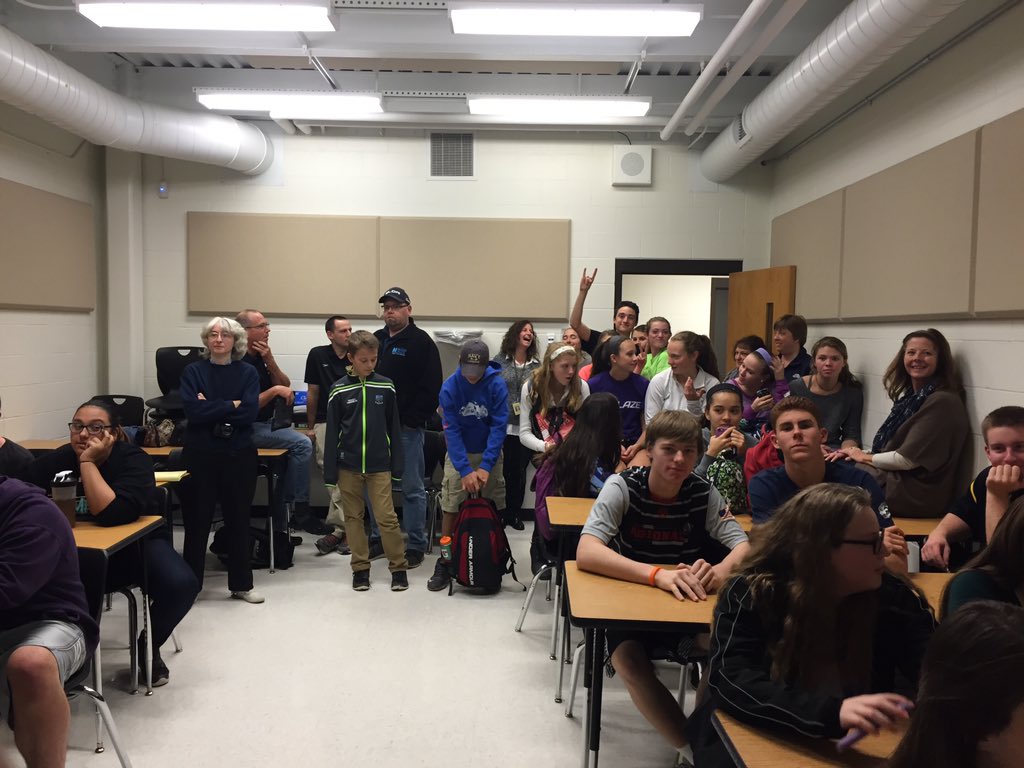Grace(UB) and Madison (south car.) sign their NLI's!