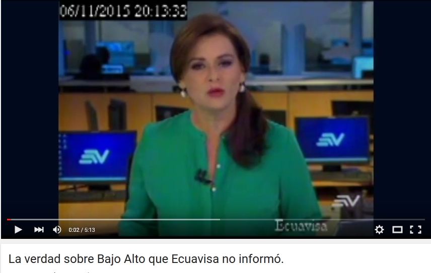 Lo que <a href="/ecuavisa/">Ecuavisa</a> no informó sobre Bajo Alto. #LaVerdadSobreBajoAlto goo.gl/iccCTJ (video)