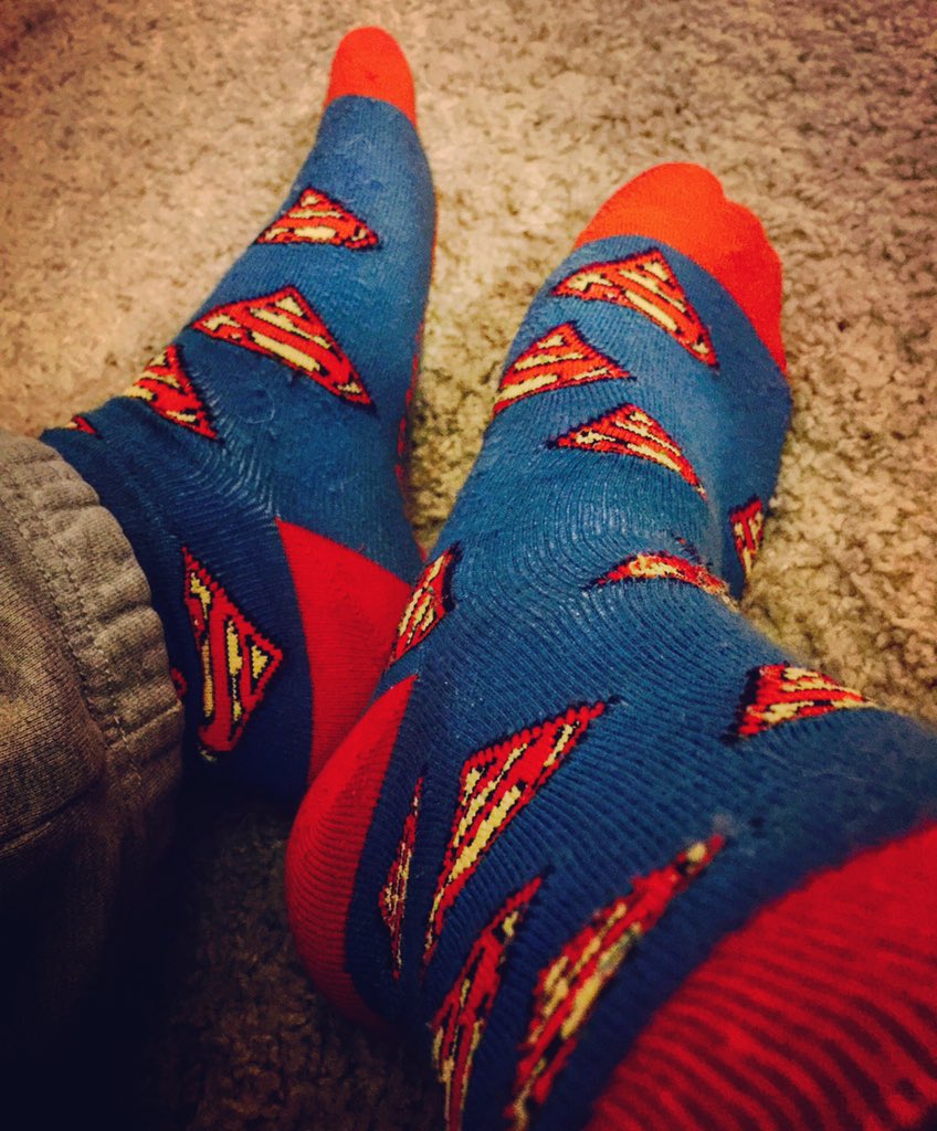 Jesbfrank's tweet photo. #socksoftheday #sockittome #socks #sockgame #sockgameproper #supersocks #superman #dccomics #sockswag #feelingsuper https://t.co/RDyFTsL94g