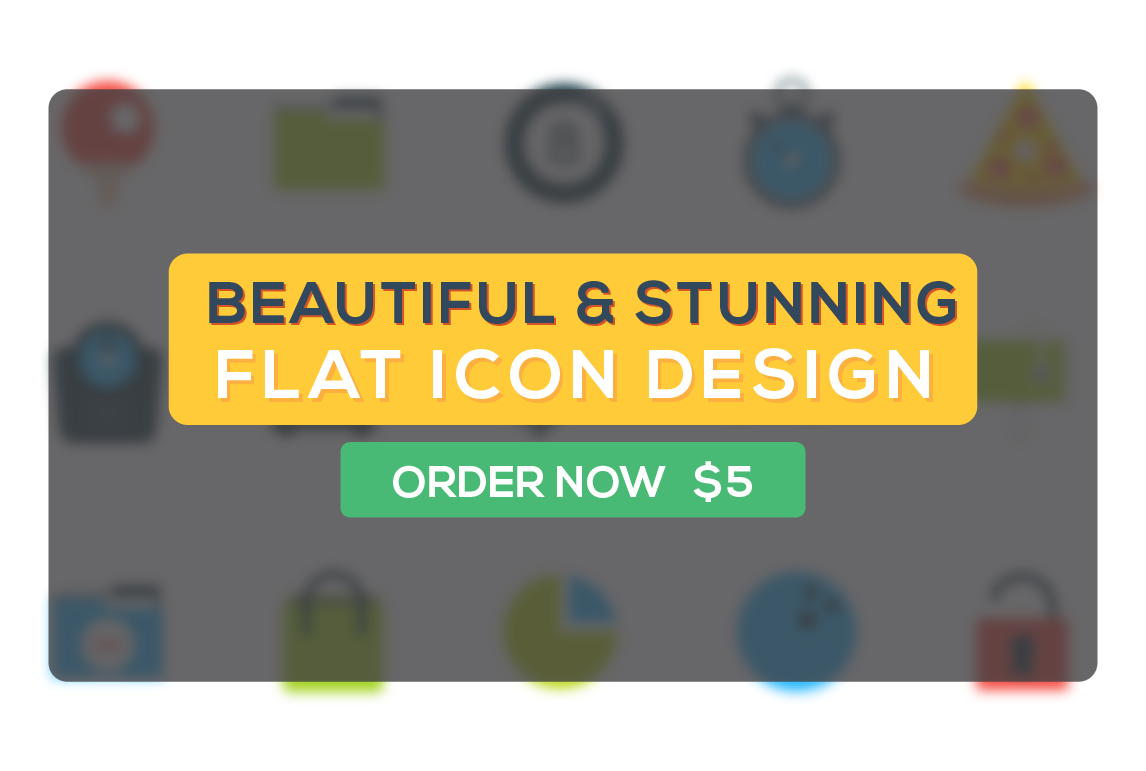 Check it out! I will design stunning and beautiful flat icon design for $5 on #icon fiverr.com/s2/e033d1ade5