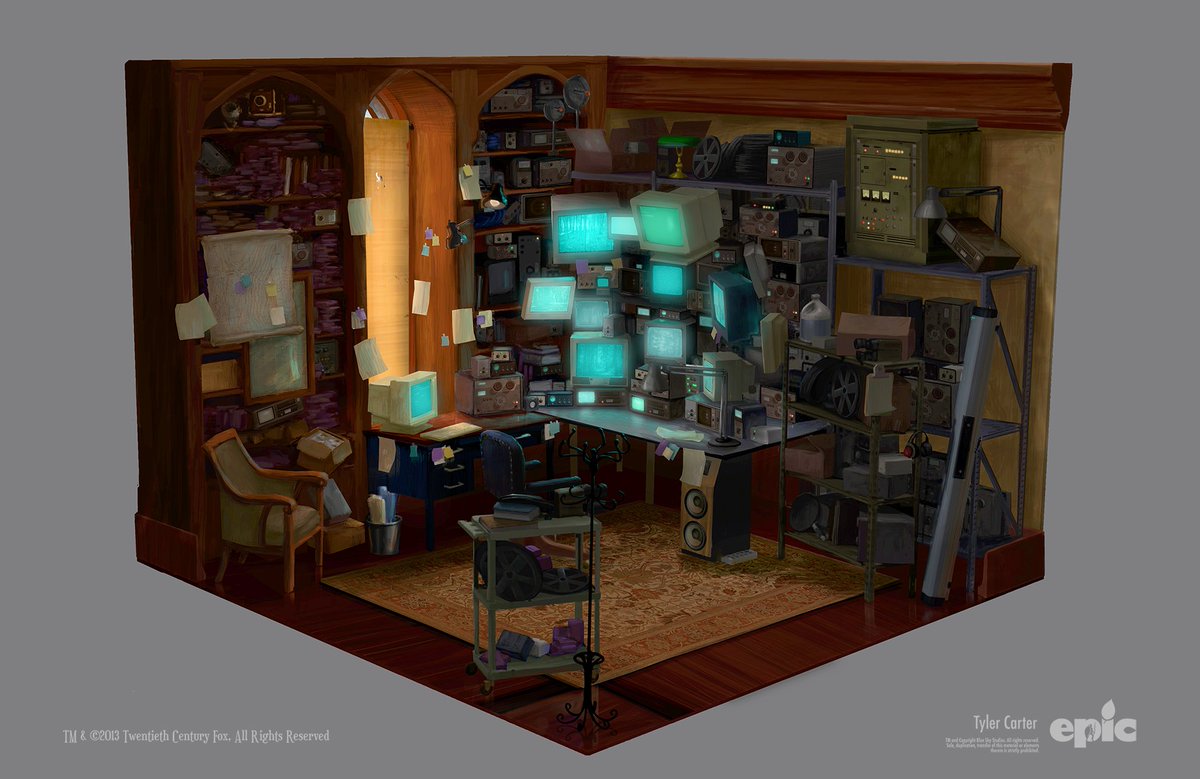 tycarterart's tweet photo. Yayaya #throwbackThursday Bomba's Surveillance Room from #Leafmen because I still like that name better:) #tycarter https://t.co/8sgknGIGto