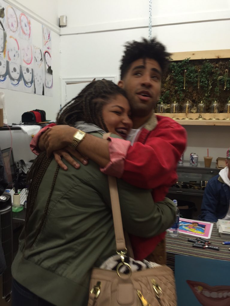 TSUNAMlKY's tweet photo. here's me n superduperkyle being superdupercute (even tho I look beat in the polaroids) https://t.co/UzRWMHdMTg