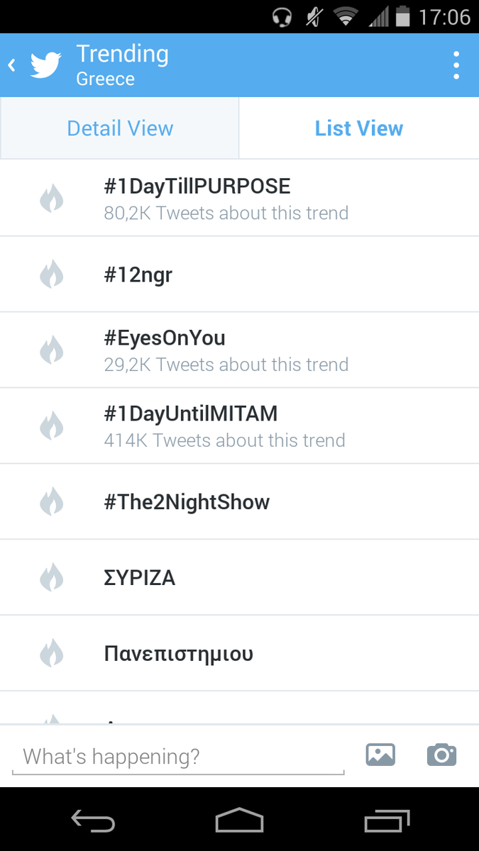 @HeffronDrive #EyesOnYou is still trending in Greece! #SpotifyExclusive