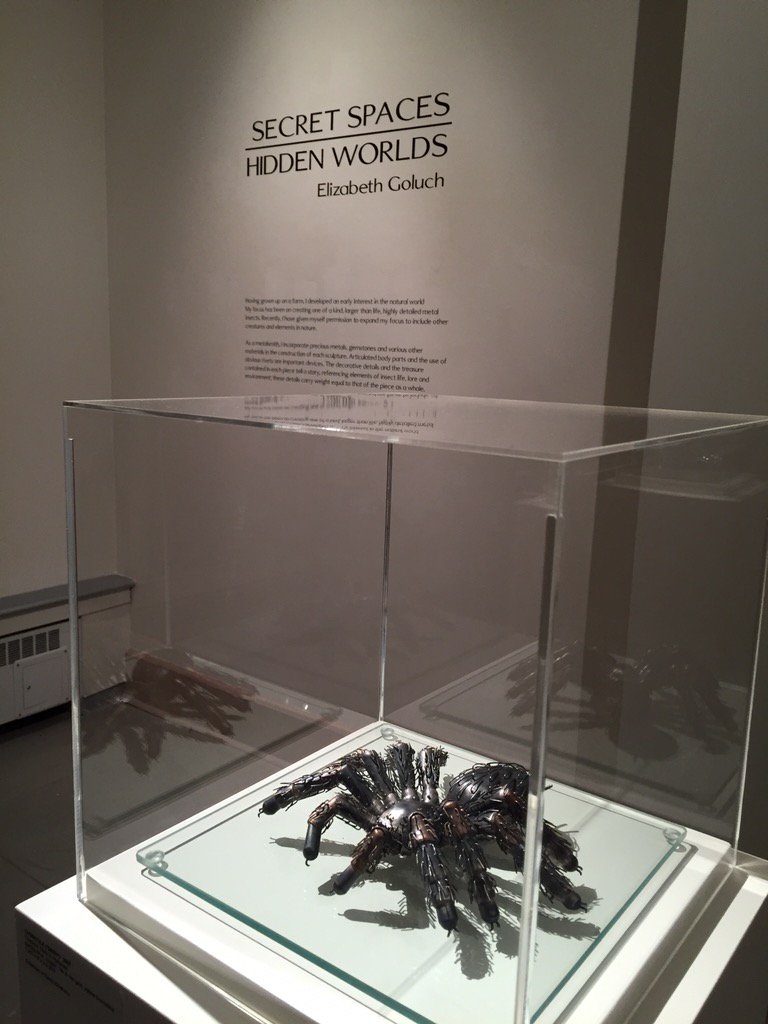 Already a full house for the opening of <a href="/ElizabethGoluch/">Elizabeth Goluch</a>'s Secret Spaces/Hidden Worlds @NSCraftStudios.