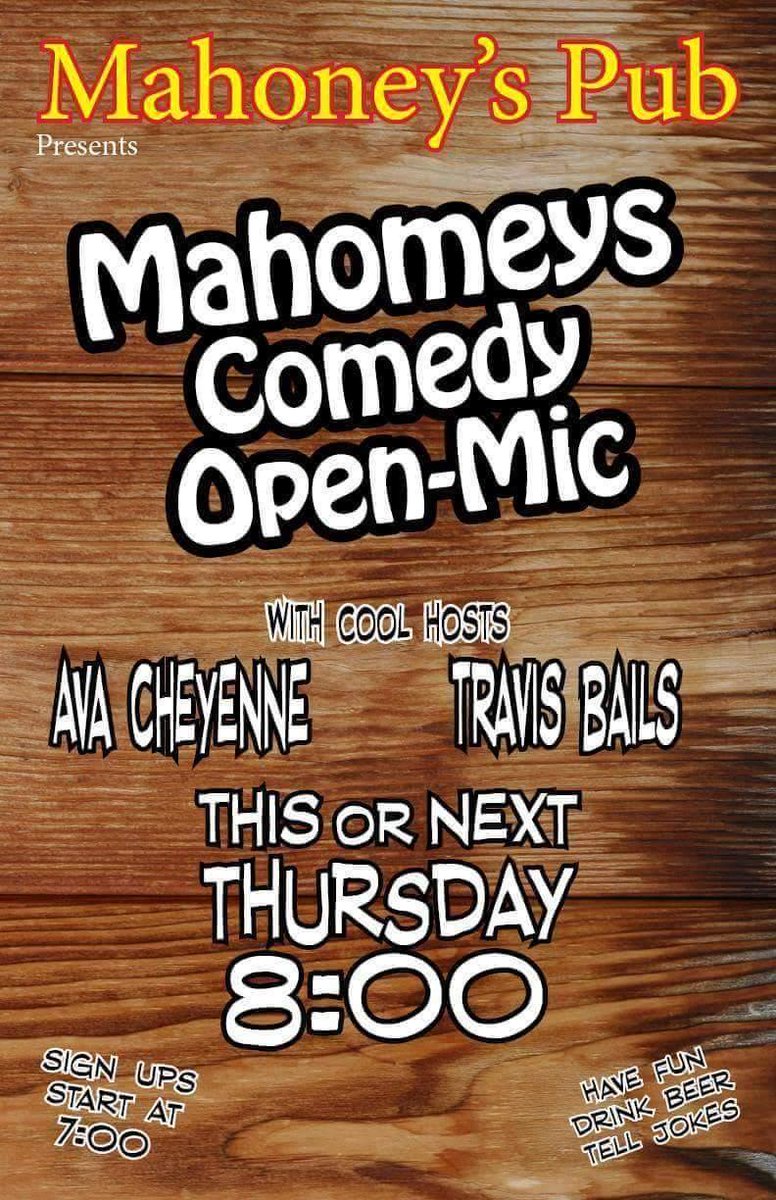 mahoneyspubcr's tweet photo. Tonight is comedy night with an open mike https://t.co/JheRBEyh1X