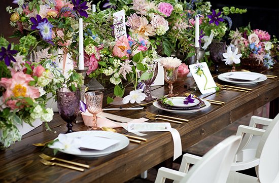 Whimsical garden table setting with rentals <a href="/ultrapom/">Ultrapom Rentals</a> #ruffledvendor bit.ly/1NrkxTR photo <a href="/MelissaandBeth1/">Melissa and Beth</a>