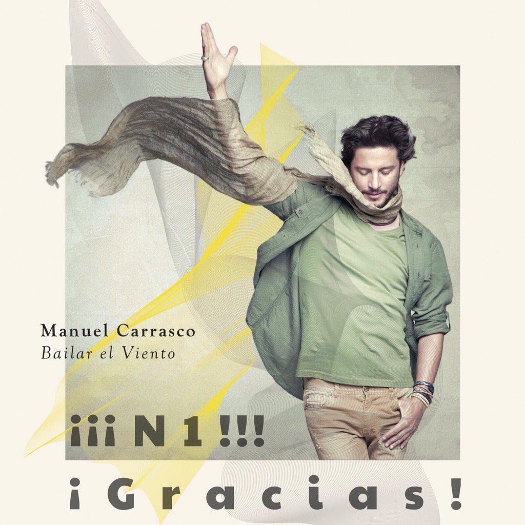 PortalmixMC's tweet photo. @manuelcarrasco_ Bailar el Viento es número 1 en la lista de Ventas y disco de platino. ¡Enhorabuena Manuel! https://t.co/A6eYkXZaj7
