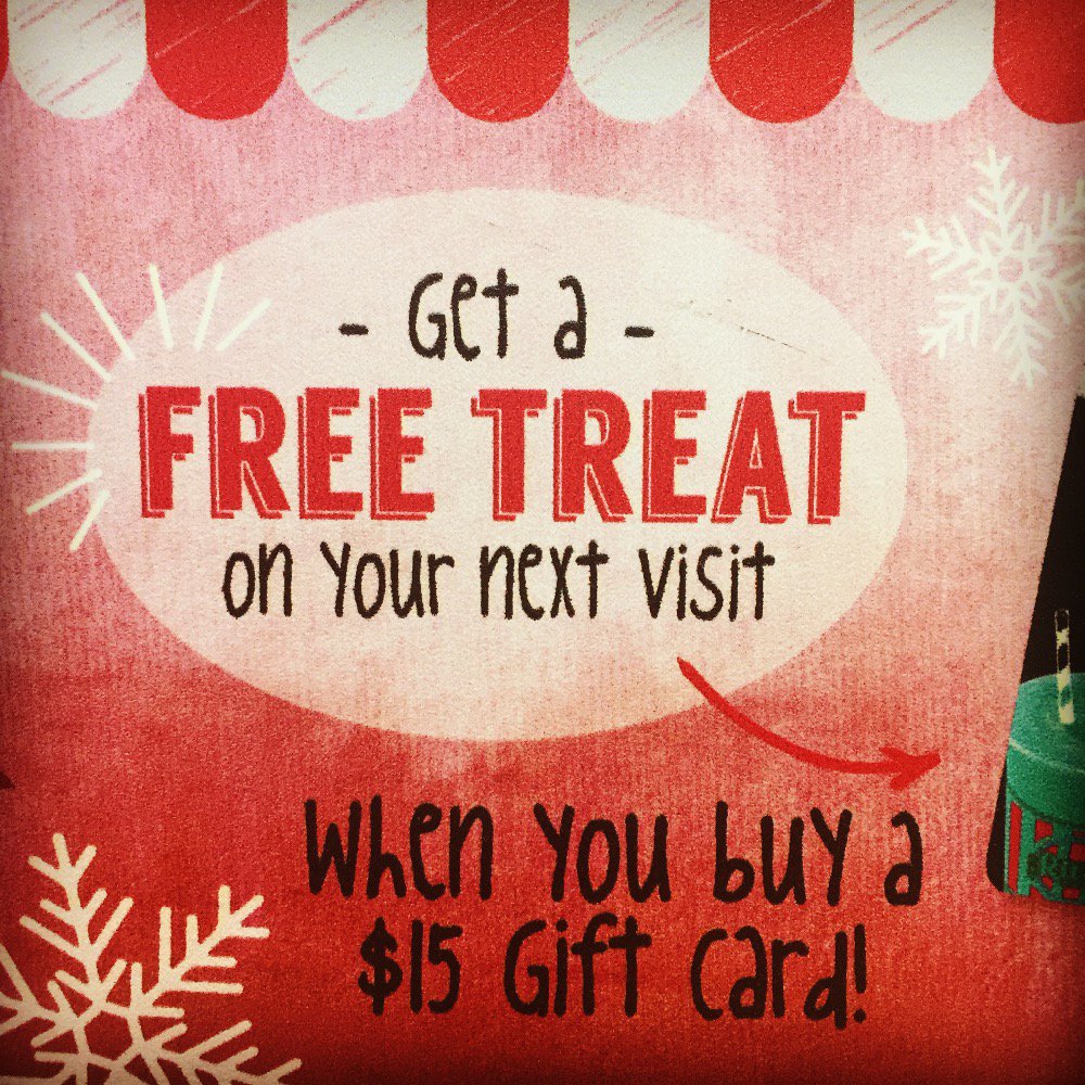 RitasofSM's tweet photo. That time of the year again!! For every $15 gift card you buy you get a FREE regular treat on your next visit. 😋🍦 https://t.co/KXv9NBMSpt