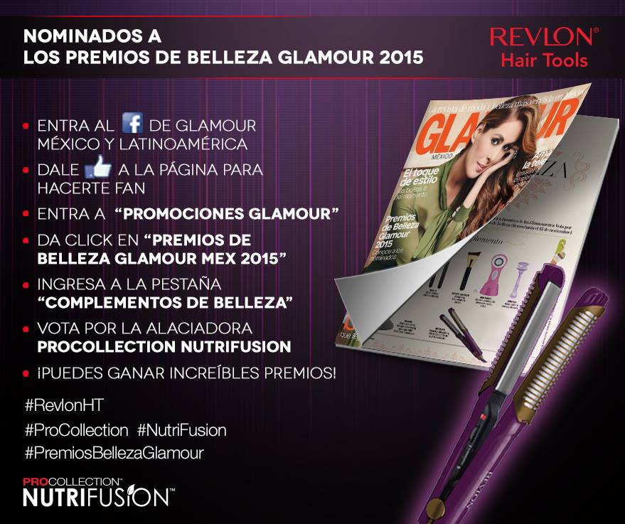 PR_management's tweet image. ¡Últimos días! Entra a .@GlamourMex  y vota por la alaciadora #Nutrifusion de .@RevlonHT_Mx bit.ly/1fW00wO