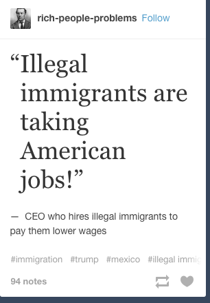 ark5463's tweet photo. it is ironic that people complain about illegal immigration, yet, they are benefitting from it #fresheyes https://t.co/NQlPUxvwfv