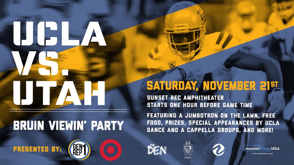 UCLAAthletics's tweet photo. Attention #UCLA students! You are NOT gonna want to miss this. #BeatUTAH #GoBruins https://t.co/HohCPCga6V