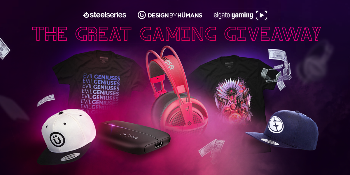 DesignByHumans's tweet photo. You're not gonna want to miss the #GreatGamingGiveaway w/prizes from SteelSeries and Elgato! https://t.co/rSCsUq22n7 https://t.co/El0Bz5DOI2