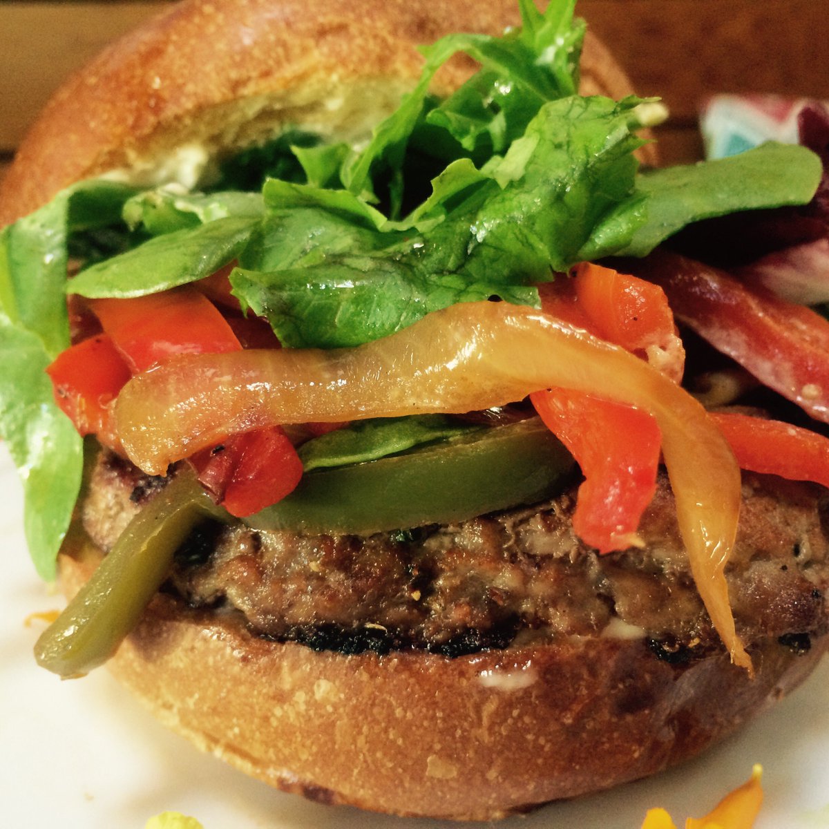berlinLB's tweet photo. NOLA burger: Kobe beef burger seasoned with Cajun spices, peppers, onions and a house made spicy spread. https://t.co/M3kcTJdEcg