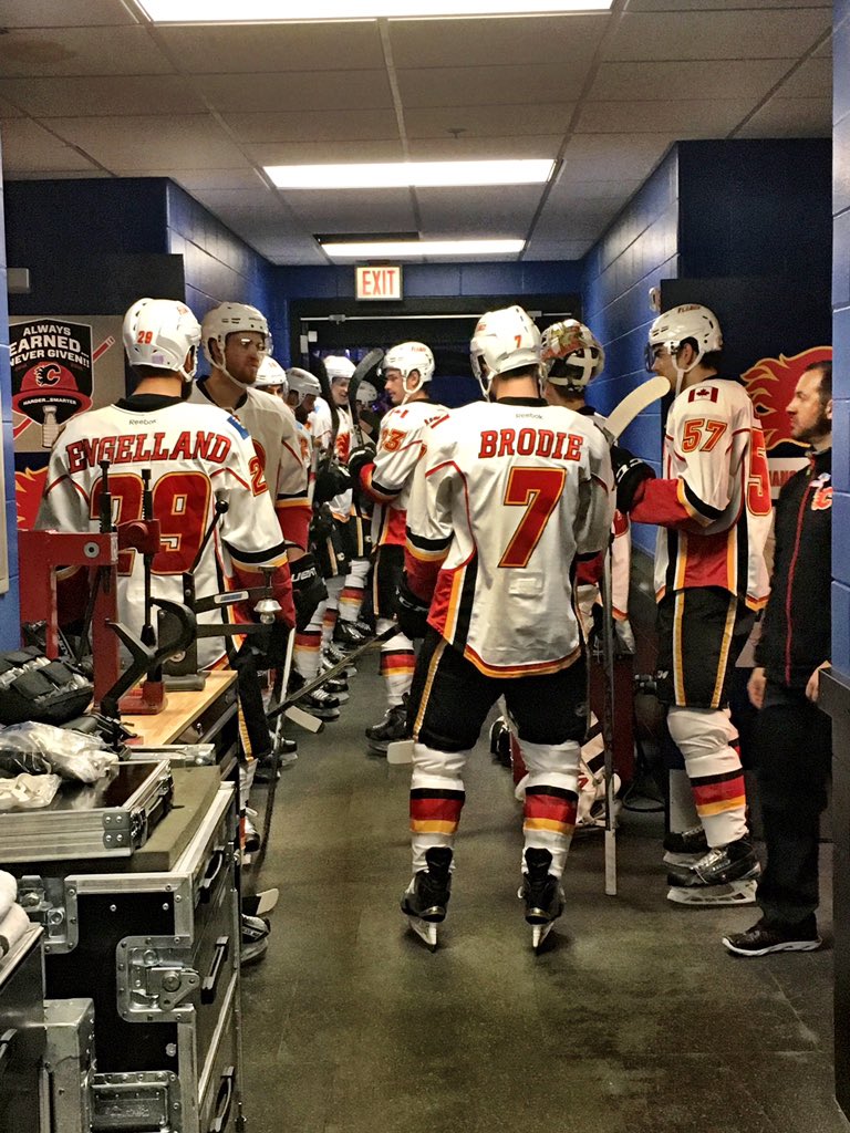 Almost time for warm-ups in Tampa! #CGYvsTBL