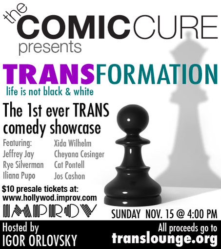 LALGBTCenter's tweet photo. Join us Sunday @HollywoodImprov for #TRANSformation, supporting our #TransLounge https://t.co/ubDcbnd1p5 @GLOBALigor https://t.co/aDYoRxJ2sS