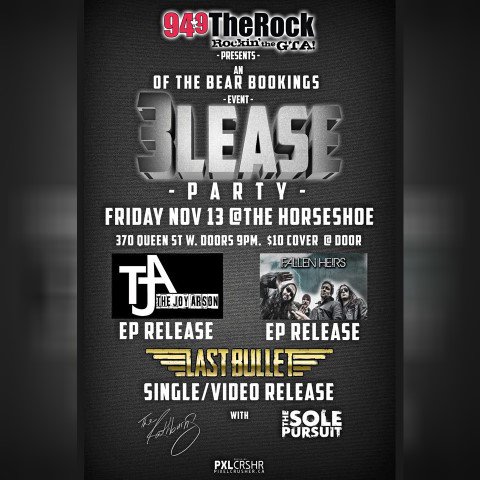 SPILL EVENTS:   JOY ARSON / LAST BULLET / FALLEN HEIRS / THE RATHBURNS /THE SOLE PURSUIT spillmagazine.com/?p=5284