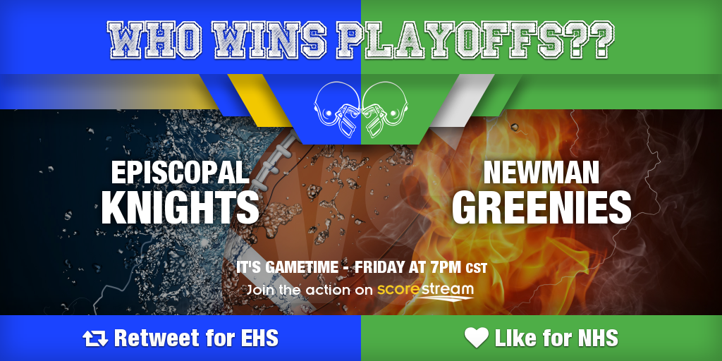 ScoreStreamZach's tweet photo. Who wins??
Retweet for Episcopal (@EHSBRAthletics)
Like for Newman
Get the app 🏈 https://t.co/o2OYcSicjN https://t.co/oLCHSYQff8