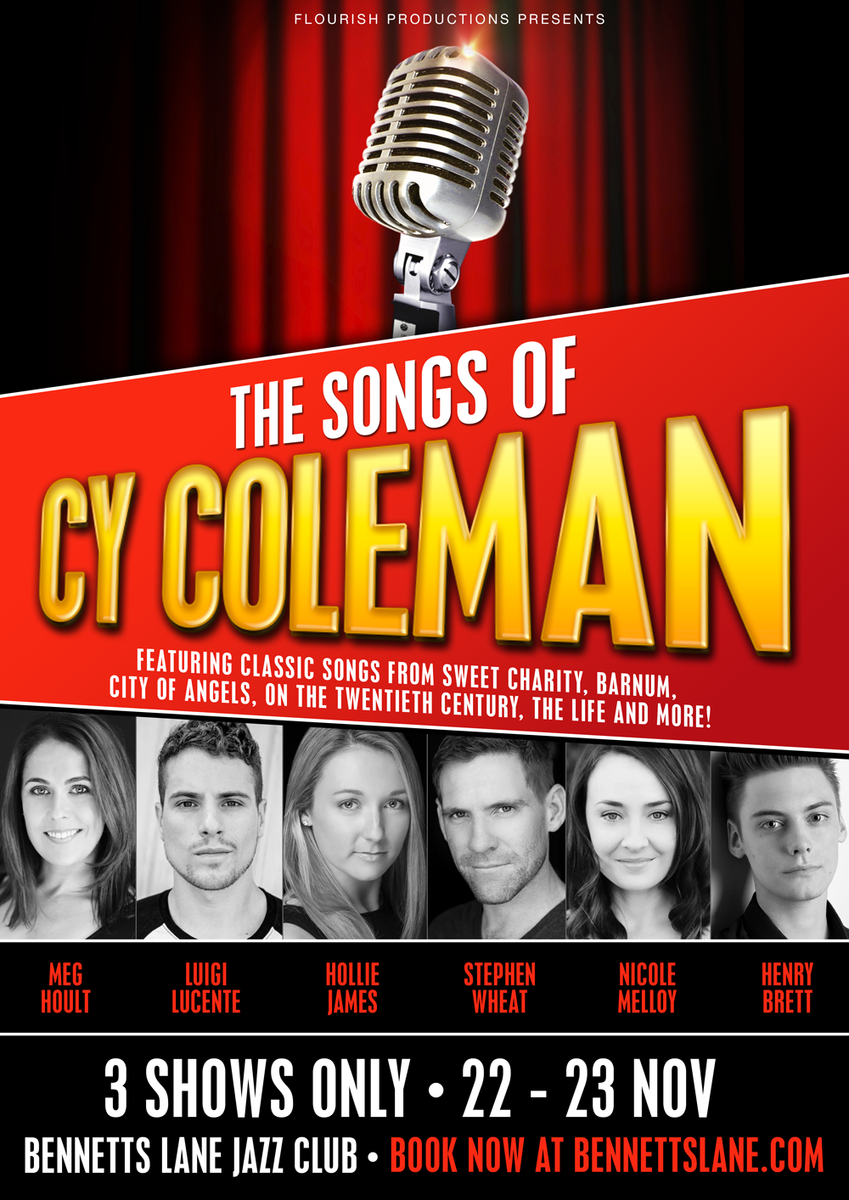 FlourishProds's tweet photo. The Songs of Cy Coleman next w/e feat @luigilucente @meghoult @hollieannejames @WheatStephen @MelloyNicole #ExCYted https://t.co/V9VYSPeD0d