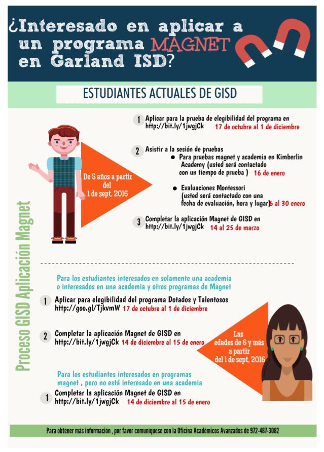 gisdnews's tweet photo. Planning on applying for a GISD magnet program? Application timeline and required steps: https://t.co/DMRsP3GOg9 https://t.co/YTUIYFxWXg
