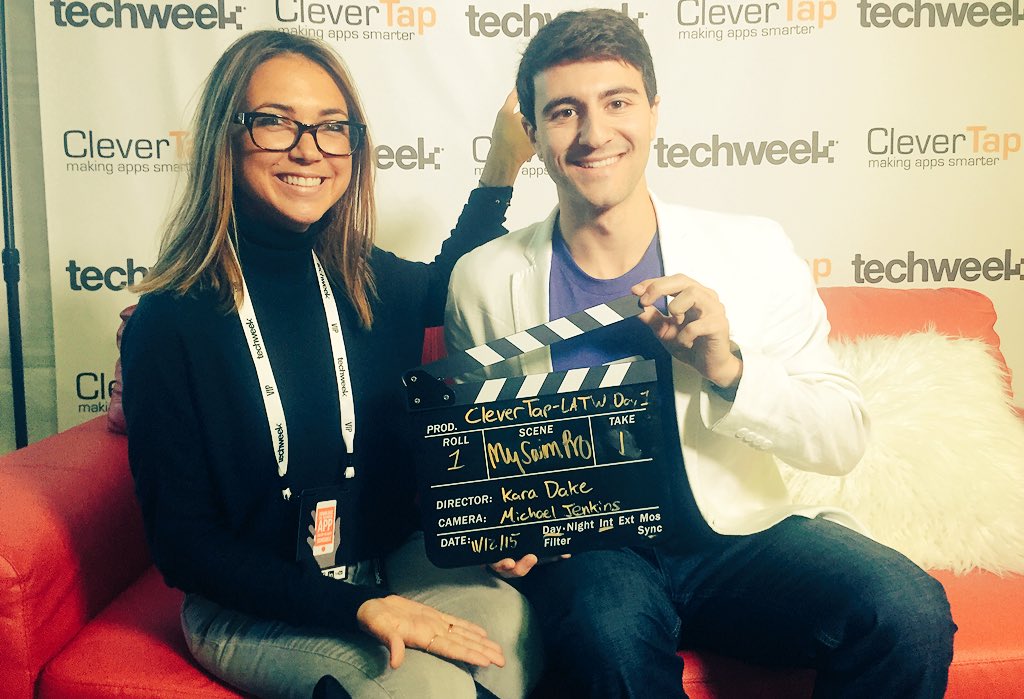 FaresKsebati's tweet image. Interview with @CleverTap&apos;s @monicapuchner on @MySwimPro at #TechweekLA #LaunchLA!