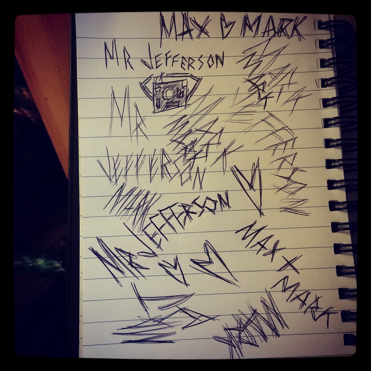 PrettyFallon's tweet image. My notebook.