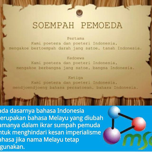 InfoMSC_'s tweet photo. #sumpah #pemuda #sumpahpemuda #bahasa #indonesia #bahasaindonesia #msc #muallimiin #scientific #community https://t.co/jtIoS4tAg5