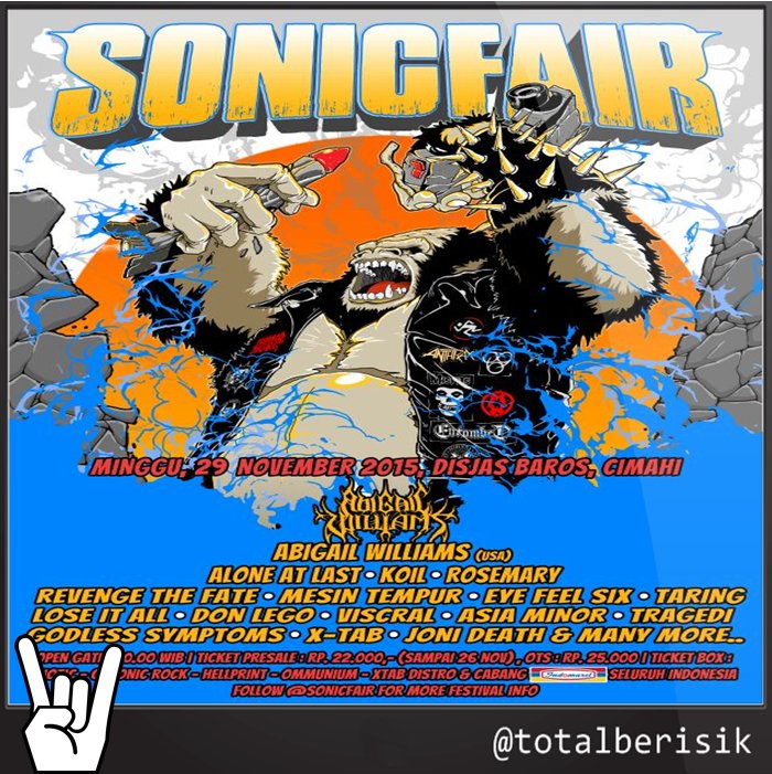 'Sonicfair' with Koil, Revenge the Fate, Taring, Mesin Tempur, and more @ Disjas Baros, Cimahi (Nov. 29, 2015)