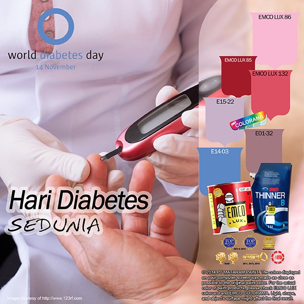 Ayo bersama perangi diabetes! goo.gl/NpZtEg #haridiabetessedunia #diabetes #emcolux #kayu #besi #surabaya
