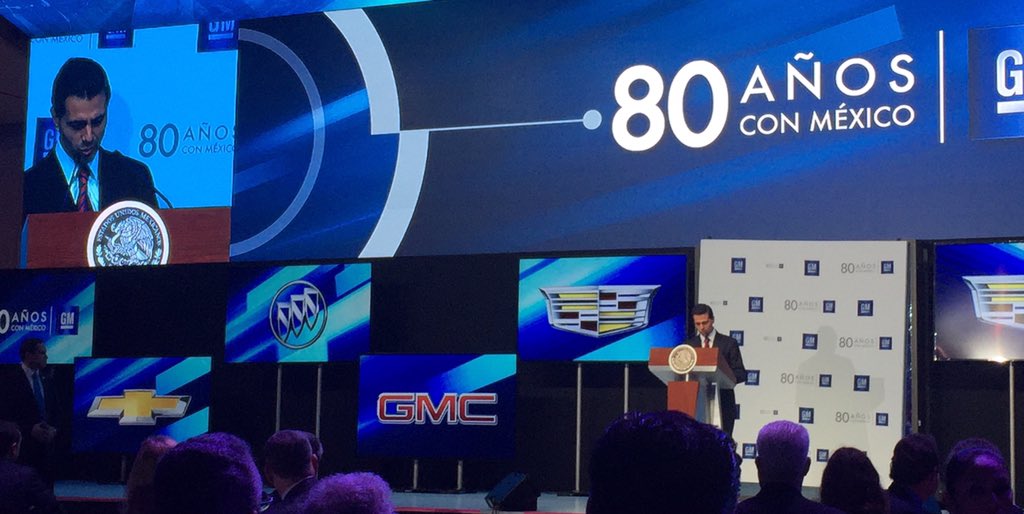 Presidente <a href="/EPN/">Enrique Peña Nieto</a> agradece a los + de 15000 mexicanos que trabajan en <a href="/GM/">General Motors</a> su dedicación, capacidad y fé en <a href="/mexico/">México</a>