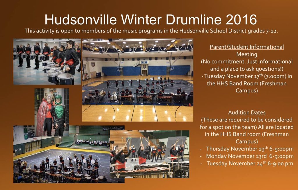 drumline_hhs's tweet photo. Come try it out! It'll be the best decision you've made in a while! #hipe2016 https://t.co/f3gghmDWy3