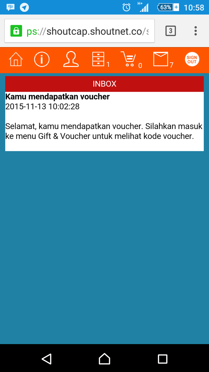 Organ_on's tweet photo. Pagi @ShoutCap,mau tny gw kan dpt info klo dpt voucher,kok di cek di voucher&amp;gift blm ada kode nya yah,,itu gmn ya? https://t.co/txKUTXWXoV