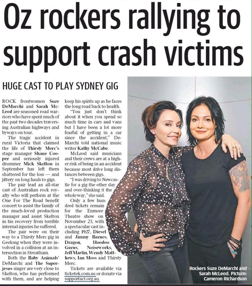 Join a great line up on the 23rd of November for #OneForTheRoad. 
Tickets > bit.ly/1ShlGS9