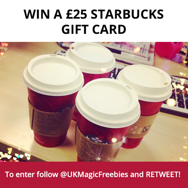 UKMagicFreebies's tweet photo. #WIN a £25 Starbucks Gift Card. FOLLOW @UKMagicFreebies then RETWEET! T&amp;Cs >> https://t.co/2XeDdgaYug RT! #RedCups https://t.co/8AL1hjDYrd